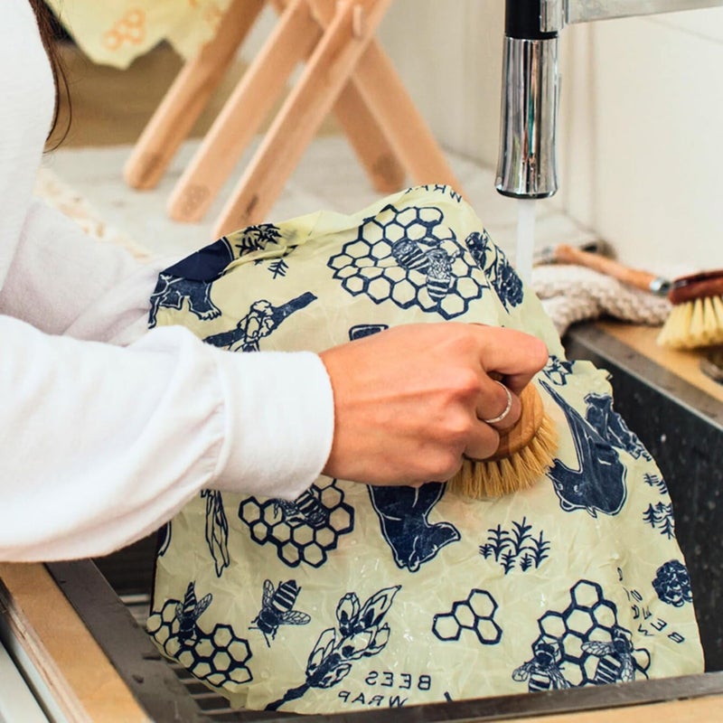 Bee's Wrap Beeswax Wraps for Food - Cut to Size 14x52" Wax Paper Roll - Made in USA Reusable Waxed Paper & Bowl Covers - Organic & Eco-Friendly Alternative to Aluminum Foil, Bees + Bears - Image 3
